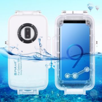 Picture of PULUZ 40m/130ft Waterproof Diving Case for Galaxy S9+, Photo Video Taking Underwater Housing Cover, Only Support Android 8.0.0 or below (White)