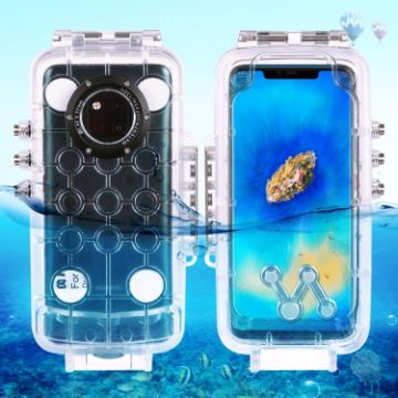 Picture of PULUZ 40m/130ft Waterproof Diving Case for Huawei Mate 20 Pro, Photo Video Taking Underwater Housing Cover (Transparent)