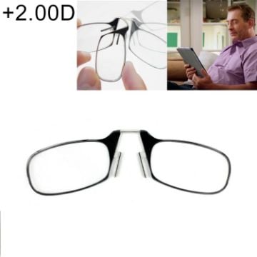 Picture of Ultra Thin High-definition Nose Resting Card Style Portable Presbyopic Hypermetropic Reading Glasses, +2.00D (Black)