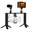 Picture of PULUZ 4-in-1 Vlogging LED Selfie Light Smartphone Video Rig with Mic, Tripod Mount, Cold Shoe