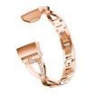 Picture of X-shaped Diamond-studded Metal Steel Watch Band for Fitbit Charge 3 (Rose Gold)
