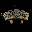 Picture of Crystal Tiaras Vintage Gold Rhinestone Pageant Crowns With Comb Baroque Wedding Hair Accessories