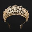 Picture of Crystal Tiaras Vintage Gold Rhinestone Pageant Crowns With Comb Baroque Wedding Hair Accessories