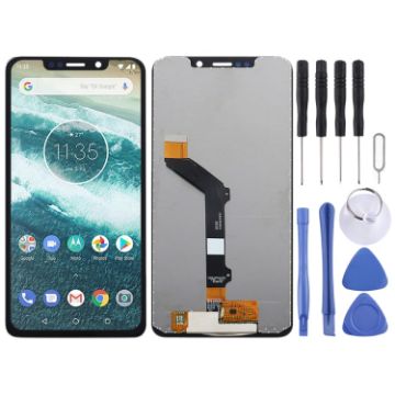 Motorola One (P30 Play) TFT LCD Screen with Digitizer - Black - 1