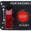 Picture of Racing Car Ignition Switch Panel Engine Start Push Button LED Toggle Switch 12V Carbon Fiber Panel