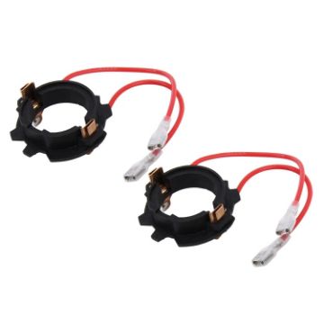Picture of 1 Pair H7 LED Headlight Bulb Retainers Holder Adapter for VW Volkswagen Golf 5 MK5 GTI Jetta