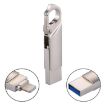Picture of RQW-10F 2 in 1 USB 2.0 & 8 Pin 16GB Keychain Flash Drive