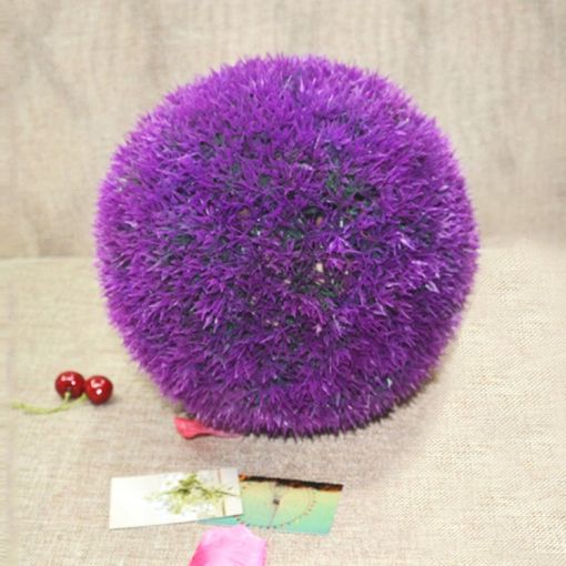 Artificial Grass Plant Ball Topiary 4.7" Wedding Event Home Outdoor Decoration - 1
