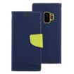 Picture of GOOSPERY FANCY DIARY for Galaxy S9 Cross Texture Horizontal Flip Leather Case with Card Slots & Wallet & Holder (Navy Blue)