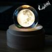 Picture of 3D Word Engraving Crystal Ball Music Box Moon Pattern Electronic Swivel Musical Birthday Gift Home Decor with Music