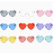 Picture of Heart Shape Rimless UV400 Sunglasses for Women (Blue)