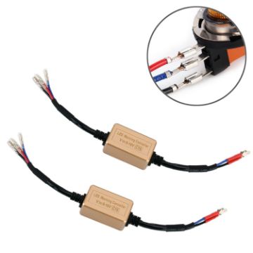 Picture of 2 PCS H15 LED Headlight Canbus Error Free Computer Warning Canceller Resistor Decoders Anti-Flicker Capacitor Harness