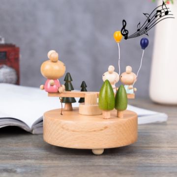 Picture of Seesaw Shape Home Decor Originality Wooden Musical Boxes