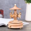 Picture of Carousel Shape Home Decor Originality Wooden Musical Boxes