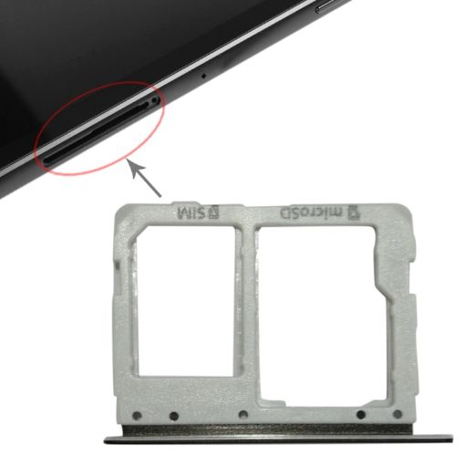 Galaxy Tab S3 9.7 / T825 SIM Card Tray + Micro SD Tray - Black - 1