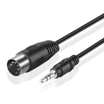 Picture of 3.5mm Stereo Jack to Din 5 Pin MIDI Plug Audio Adapter Cable, Cable Length: 1.5m