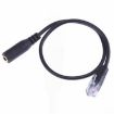 3.5mm Jack to RJ9 Headset Adapter Cable, 32cm - Black - 1