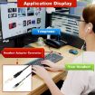 Picture of 3.5mm Jack to RJ9 PC / Mobile Phones Headset to Office Phone Adapter Convertor Cable, Length: 32cm (Black)