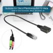 Picture of Dual 3.5mm Female to RJ9 PC / Mobile Phones Headset to Office Phone Adapter Convertor Cable, Length: 30cm (Black)
