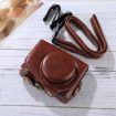 Picture of Full Body Camera PU Leather Camera Case Bag with Strap for Canon PowerShot G7 X Mark II (Coffee)