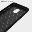 Picture of For Galaxy A8 (2018) Brushed Texture Carbon Fiber Shockproof TPU Protective Back Case (Black)