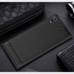 Picture of For Sony Xperia XA1 Ultra Brushed Texture Carbon Fiber Shockproof TPU Rugged Armor Protective Case (Black)