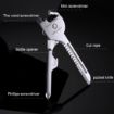 Picture of SWISS+TECH Stainless Steel 6 in 1 Multi-function Outdoor Key Chain, Foldable Mini Tools Key Ring