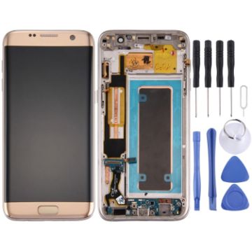 LCD Screen Digitizer Assembly for Galaxy S7 Edge - Gold - 1
