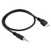 3.5mm Male to Micro USB Male Audio AUX Cable, 40cm Black - 1