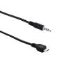 3.5mm Male to Micro USB Male Audio AUX Cable, 40cm Black - 2