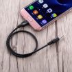 3.5mm Male to Micro USB Male Audio AUX Cable, 40cm Black - 4