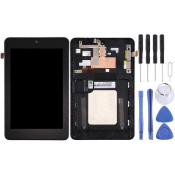 OEM LCD Screen for Asus Memo Pad HD7 ME173X ME173 K00B Digitizer Full Assembly with Frame - Black - 1
