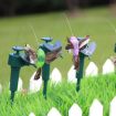 Picture of Solar Powered Dancing Flying Hummingbirds with Feather - Garden Decoration - Random Color Delivery