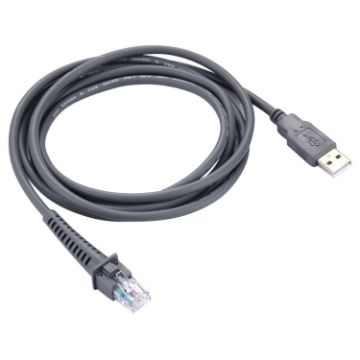 Picture of 2m USB A Male to RJ45 Scanner Serial Data Cable for Symbol LS2208 / 2208AP / LS4278 (Grey)