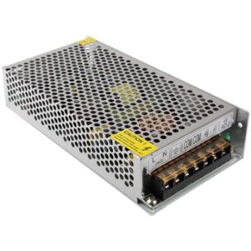 Picture of (S-150-12 DC 12V12.5A) Regulated Switching Power Supply, (Input: AC100~130V/200~240V), Dimension (LxWxH):198x90x40mm