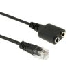 Picture of RJ9 Male to 2 x 3.5mm Female Audio Cable, Length: 20cm