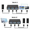 2 Port VGA Switch Box, 2 In 1 Out For LCD PC TV Monitor - Black - 4
