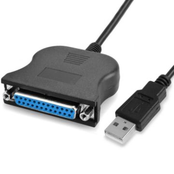 Picture of USB 2.0 to DB25 25 Pin Female Port Print Converter Cable (Black)