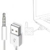 Picture of JW-SM1 USB to 3.5mm Jack Data Sync & Charge Cable for iPod shuffle 1st /2nd /3rd /4th /5th /6th Generation, Length: 10cm (White)