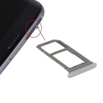 Picture of For Galaxy S7 Edge / G935 SIM Card Tray and Micro SD Card Tray  (Silver)