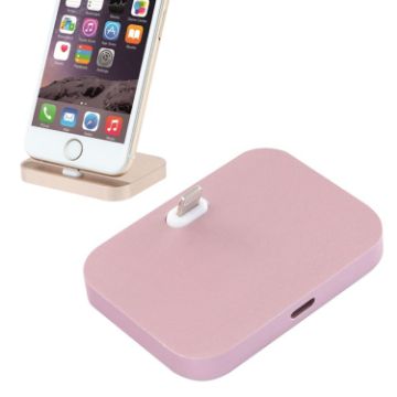 Picture of 8 Pin Stouch Aluminum Desktop Station Dock Charger for iPhone (Rose Gold)