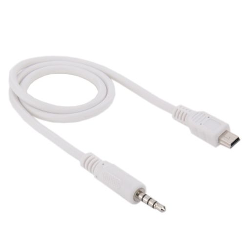 3.5mm Male to Mini USB Male Audio AUX Cable, 50cm Length - 1