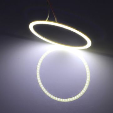 Picture of 110mm 5W 180LM Angel Eyes Circles Car Headlight White Light COB LED Lights for Vehicles, DC 12-24V