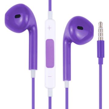 Picture of EarPods Wired Headphones Earbuds with Wired Control & Mic (Purple)