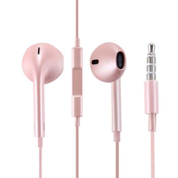 EarPods Wired Headphones Earbuds with Mic - Rose Gold - 1