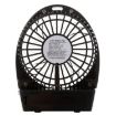 Picture of Hadata 4.3 inch Portable USB / Li-ion Battery Powered Rechargeable Fan with Third Wind Gear Adjustment & Clip (Black)