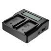 Picture of Dual Channel LCD Display Digital Battery Charger with USB Port for Sony BP-U30 / U60 / U90 Battery, Compatible with Sony EX260 / EX280 / FS7