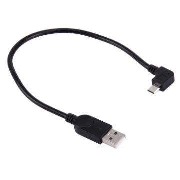 Picture of 28cm 90 Degree Angle Right Micro USB to USB Data / Charging Cable, For Galaxy, Huawei, Xiaomi, LG, HTC and other Smart Phones