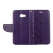 Picture of For Galaxy A5 (2017) / A520 Butterflies Love Flowers Embossing Horizontal Flip Leather Case with Holder & Card Slots & Wallet & Lanyard (Dark Purple)
