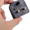 Picture of BS-5732 Portable EU Plug to UK Plug Adapter Power Socket Travel Converter with Fuse